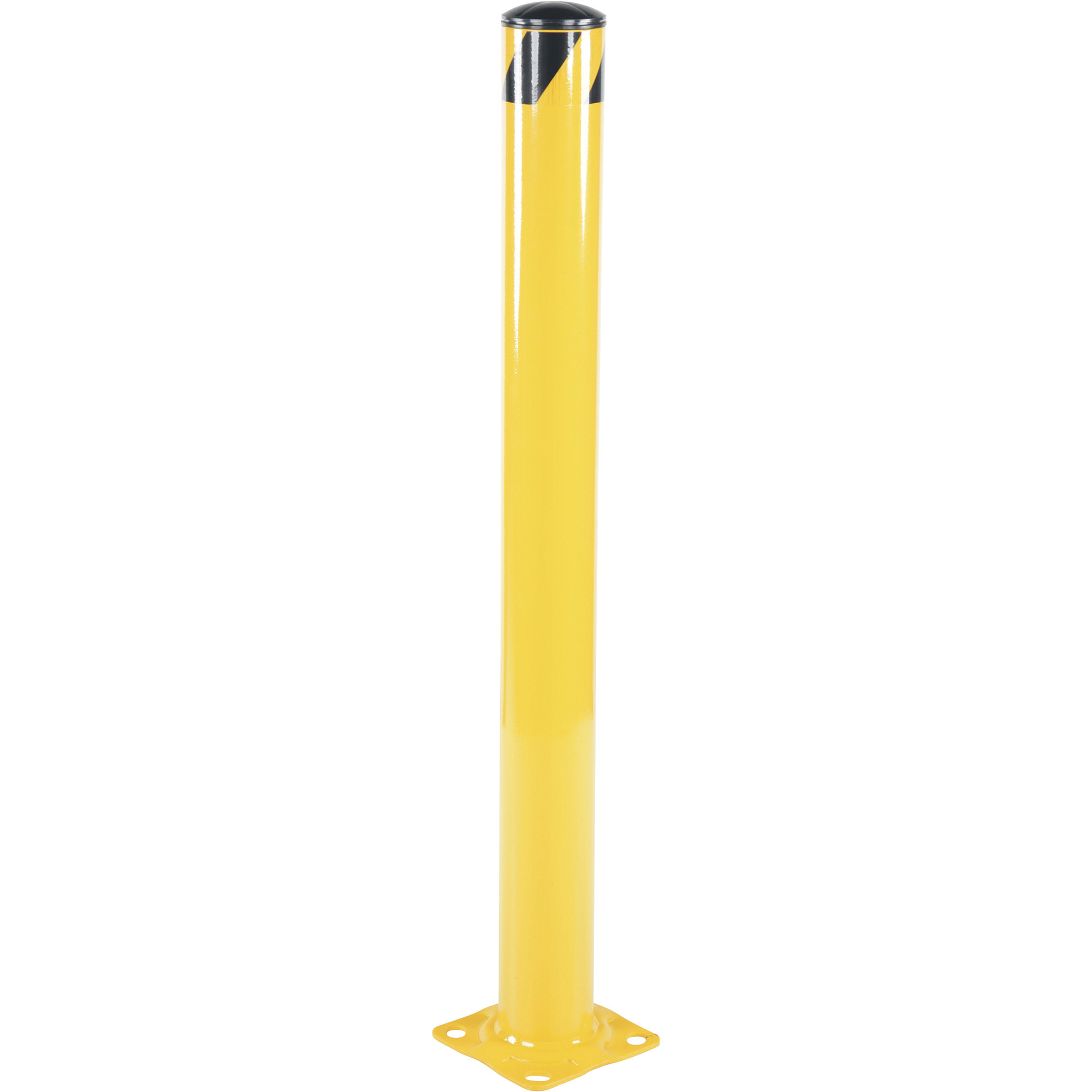 Vestil Steel Safety Bollard - 48in.H, 4.5in. Dia., Yellow, Model# BOL-48-4.5